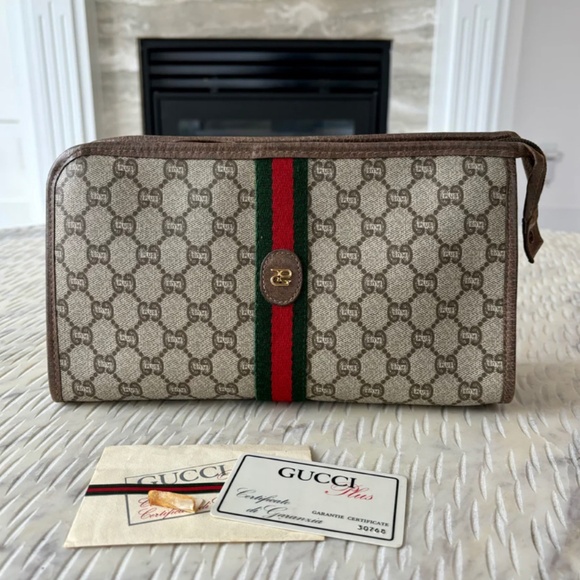 Authentic Gucci GG Plus Pouch - Picture 1 of 11